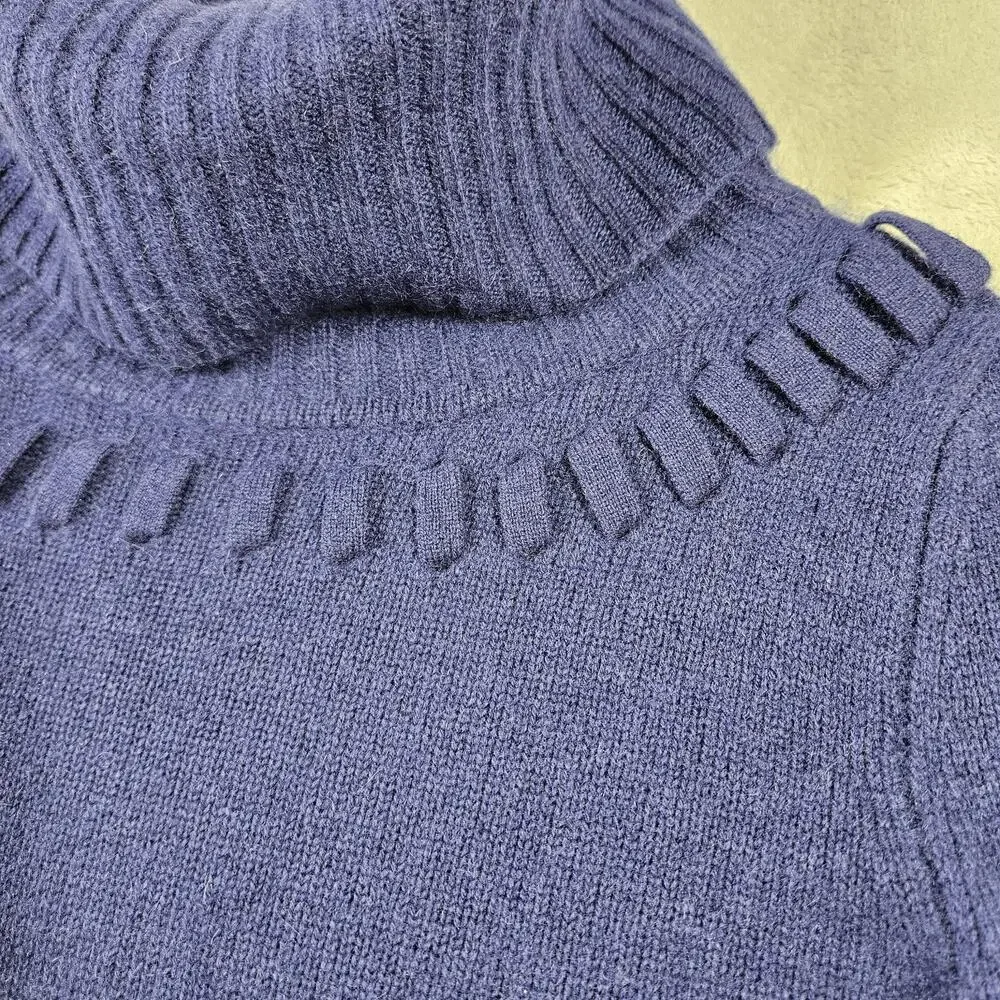 Antonio Melani Cashmere Turtleneck Sweater Womens XS Deep Navy Jumper Amelia